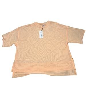 Calia Women's Oversized Mesh Tee - Peach - Size Large